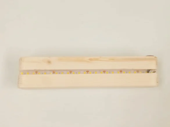 Wooden LED Base - 14", Walnut