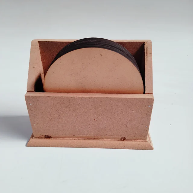 Round Coaster With Box Stand - 6