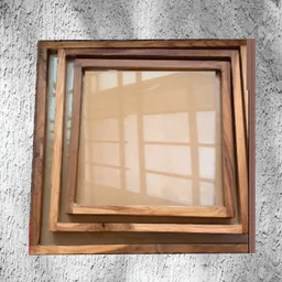 Teak Wood Teakwood Floating Frames Varmala Preservation Frames With Acrylic Base - 10" * 8"