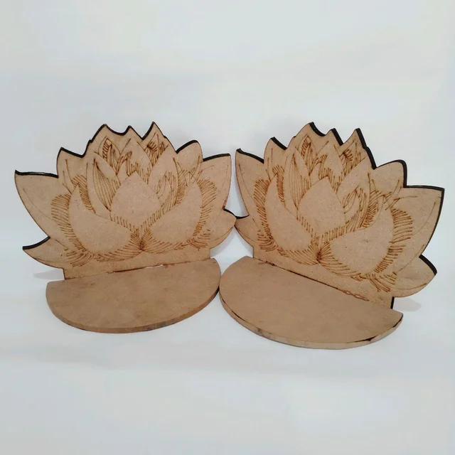 Lotus Wall Floating Shelf - Pair