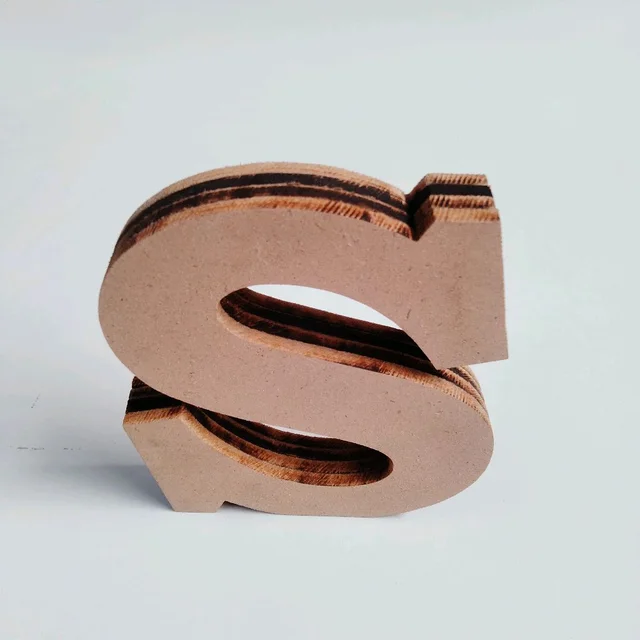 Self Standing Monogram Letter S