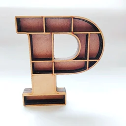 Miniature Alphabet Bookshelf - 8 Inch, P