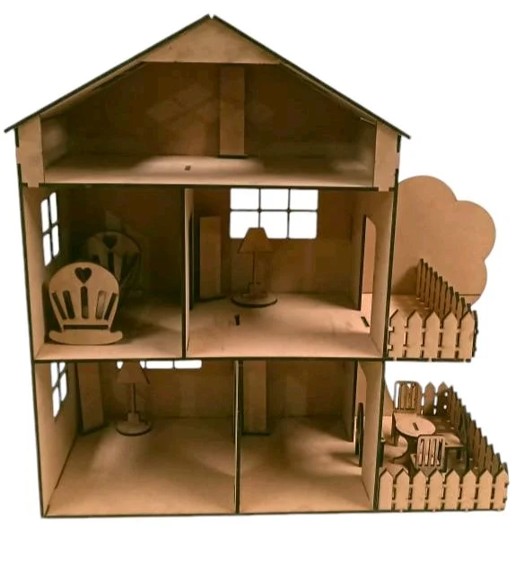 DIY Dollhouse with Basic Furniture Set