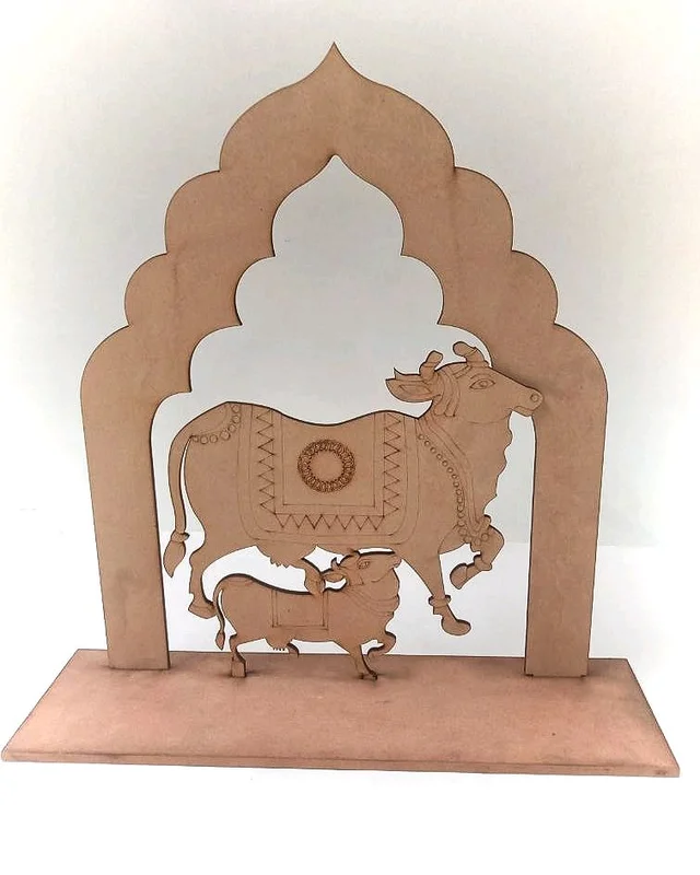 Pichwaii Cow Calf With Arch / Jharokha