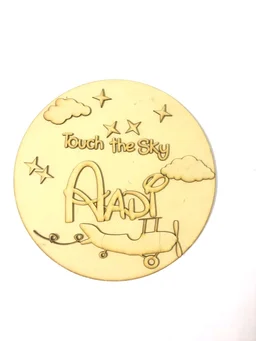 Touch The Sky Plane Themed Kids Name Board