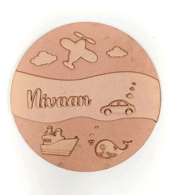 Ship Car Plane Themed Kids Nameboard
