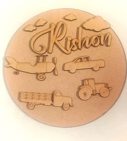Car Truck Theme Kids Nameboard