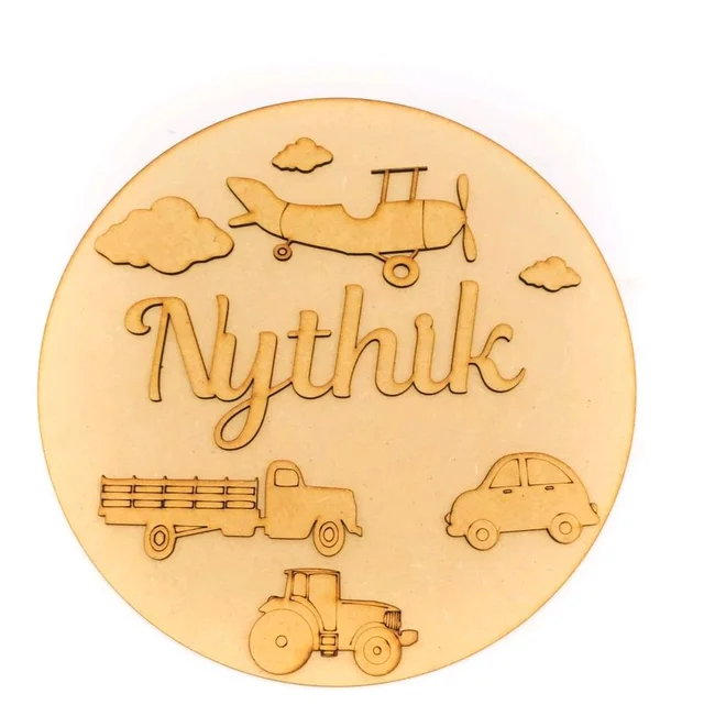 Car Truck Theme Kids Nameboard