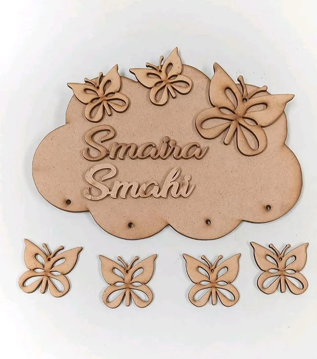 Cloud & Butterfly Name board