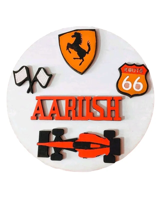 Formula 1 F1 Theme Kids Name Board