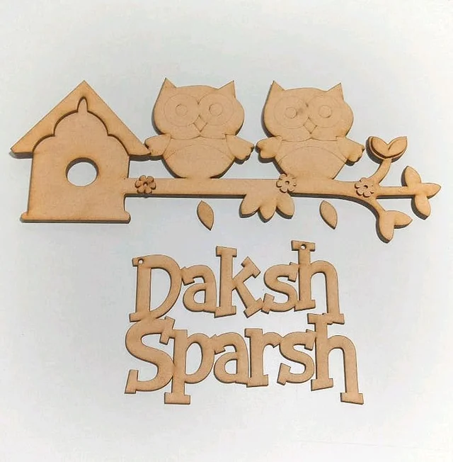 Cute Owl Name Board