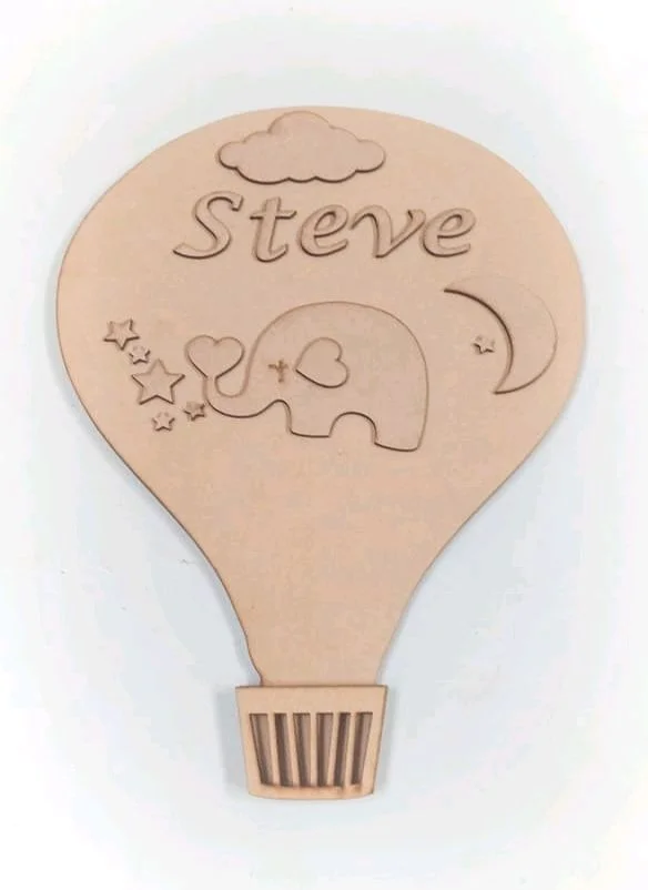 Hot Air Balloon Kids Name Board