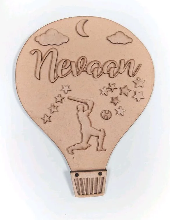 Hot Air Balloon Kids Name Board