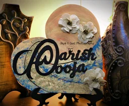 Heart Couple Name Board