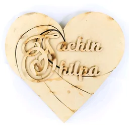 Heart Couple Name Board