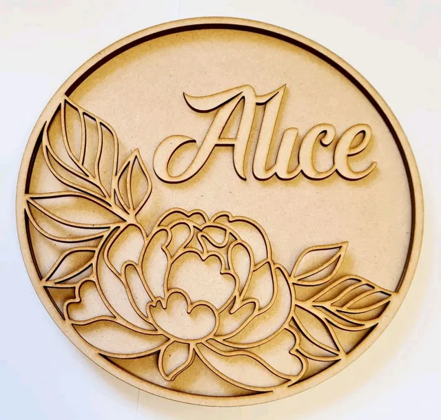 Floral Name Board - 15 Inch