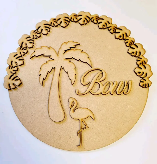 Palm Tree Theme Name Board
