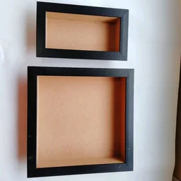 Photo Frame Miniature Shadow Box - Black, 10 Inch / 8 Inch / 2 Inch, Without LED Lights