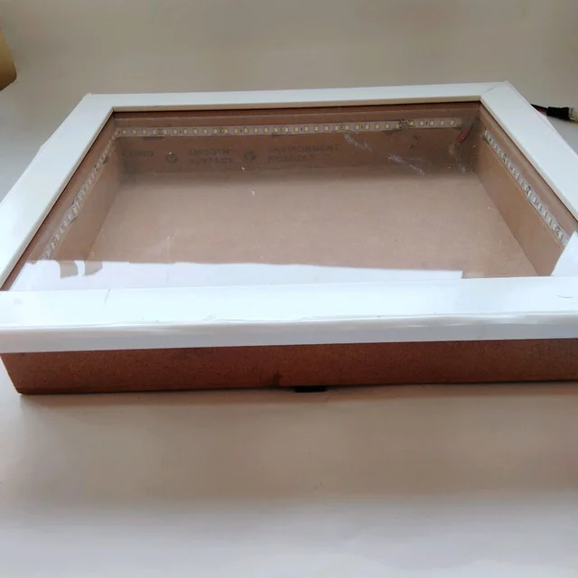 Photo Frame Miniature Shadow Box - Black, 10 Inch / 8 Inch / 2 Inch, Without LED Lights
