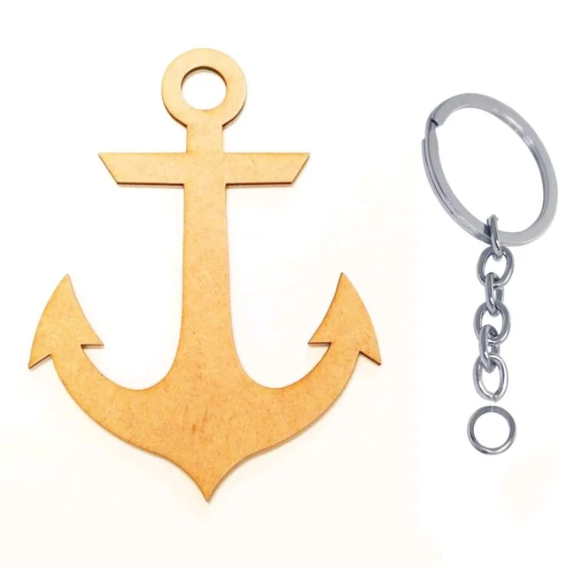 Key Chain Bases - 4mm, Anchor