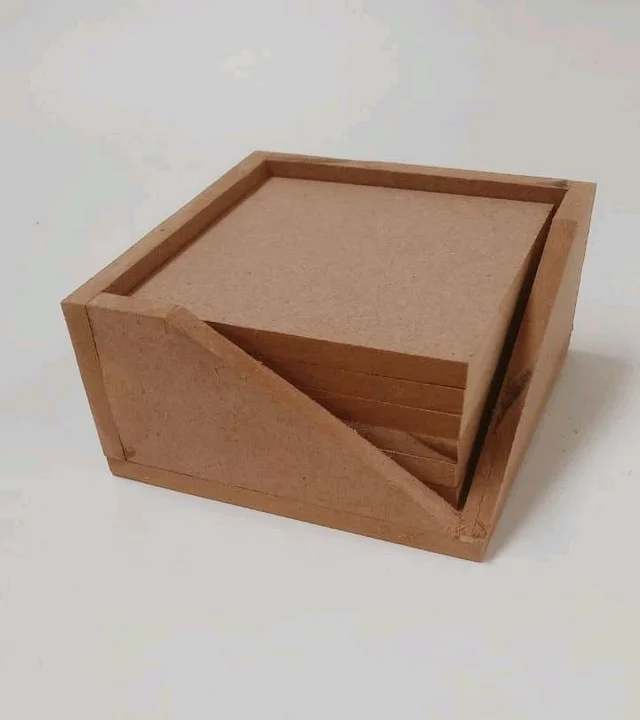 Square Coaster Set With Box - 4