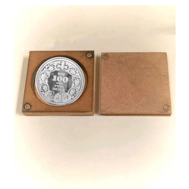 Magnetic Kumkum / Silver Coin Box - 1