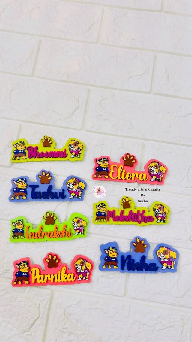 Customised Fridge Magnet Paw Petrol Theme - 1