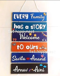 Sentiment Plank Family Name Board - Without Rope