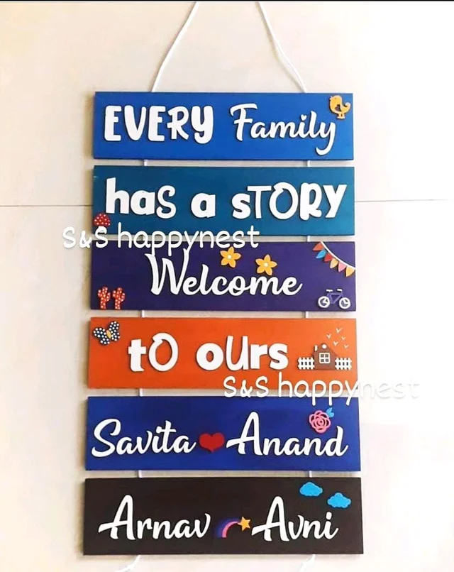 Sentiment Plank Family Name Board - Without Rope