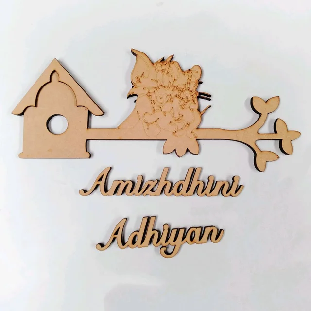 Tom And Jerry Hanging Name Board With 2 Names