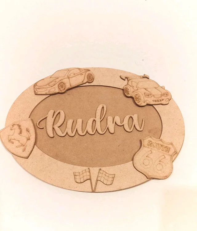 Formula 1 F1 Theme Kids Name Board