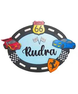 Formula 1 F1 Theme Kids Name Board
