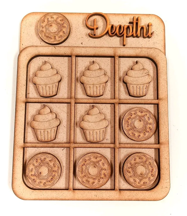 Tic Tac Toe Board Game Cupcakes Donuts