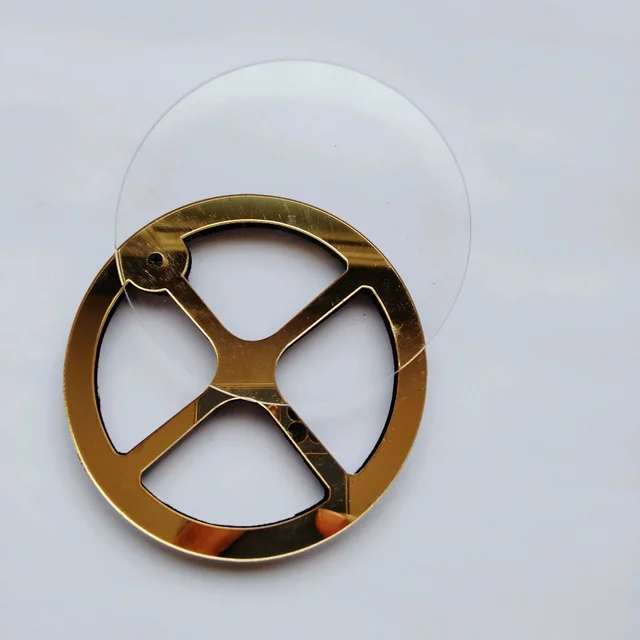 Kumkum Box - Gold With Base Transparent