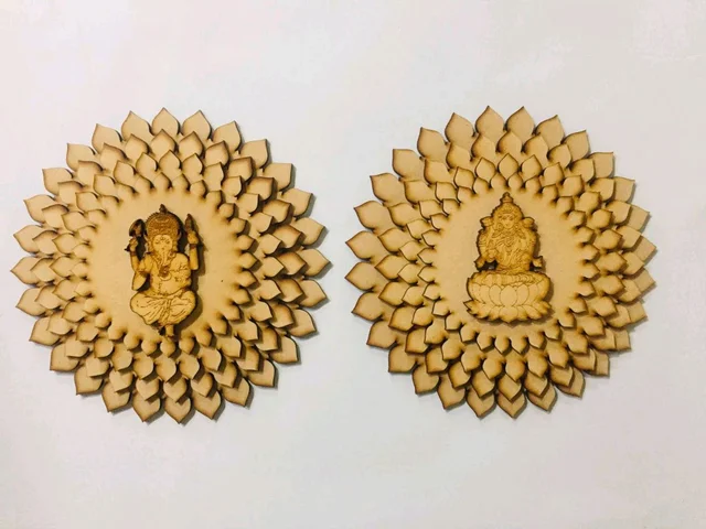 Laxmi Ganesh Wall Decor - Pair