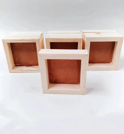 Miniature Wooden Doll Frames - Square - Plain