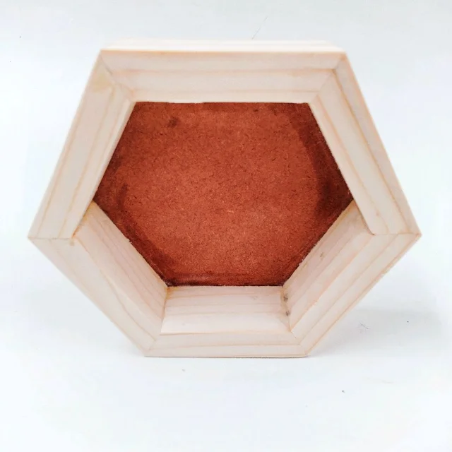 Miniature Wooden Doll Frames - Hexagon - Plain