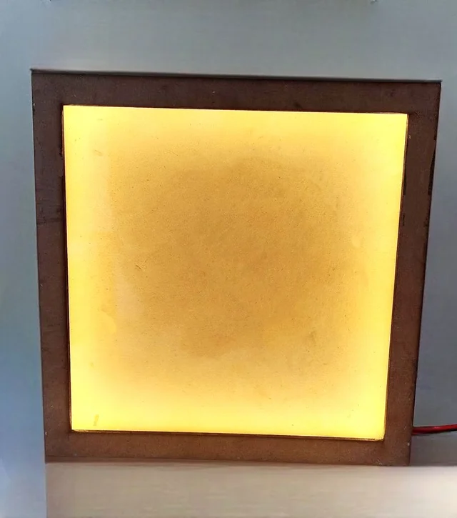 MDF 4 Side LED Shadow Box Acrylic Lid - 15 x 15 x 2.5 Inches