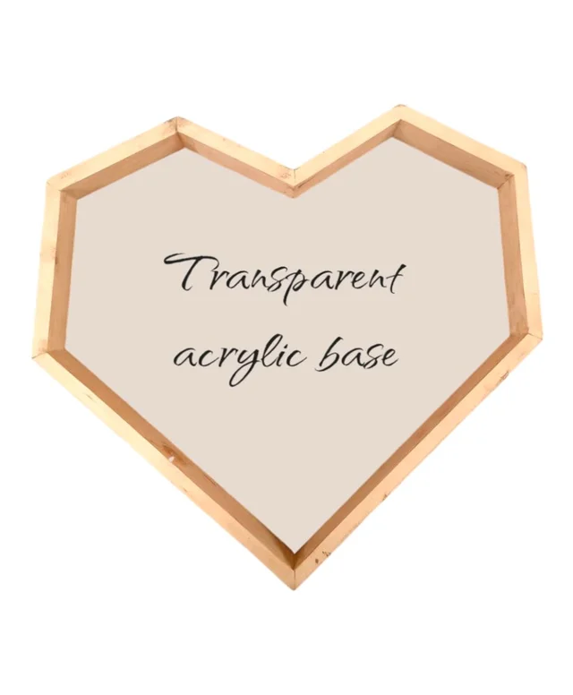 Heart Wooden Frames - Varmala Preservation - 12 x 12 x 1.5 Inches