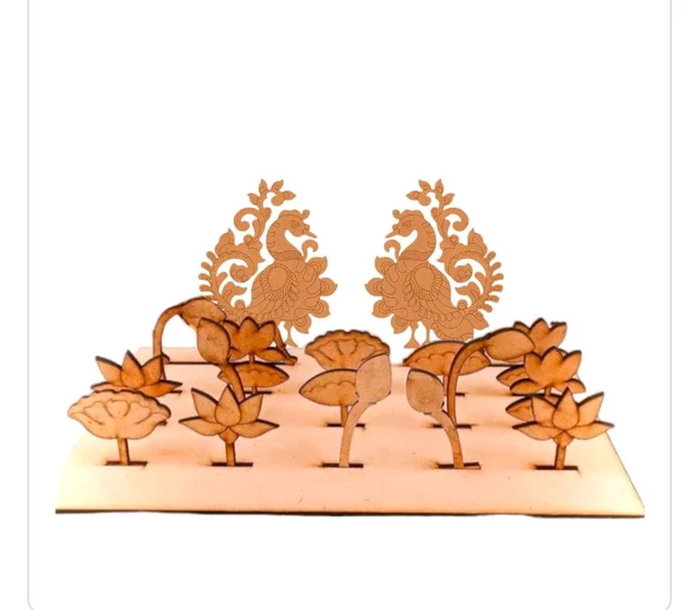 Table Top - Peacock And Lotus Decor