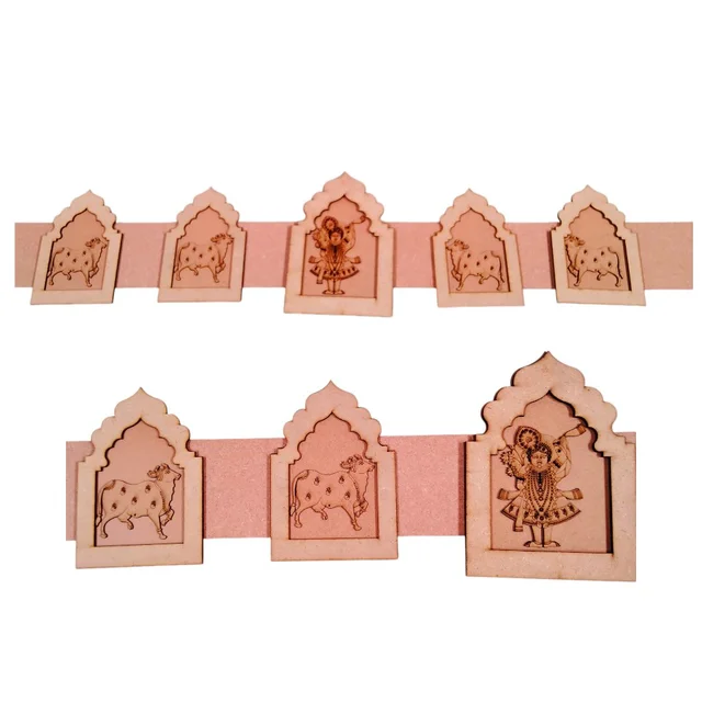 Jharokha Bandhanwar Door Hanging Pichwai Cow- Toran 6
