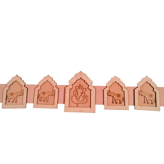 Jharokha Bandhanwar Door Hanging Ganesha & Elephant- Toran 25