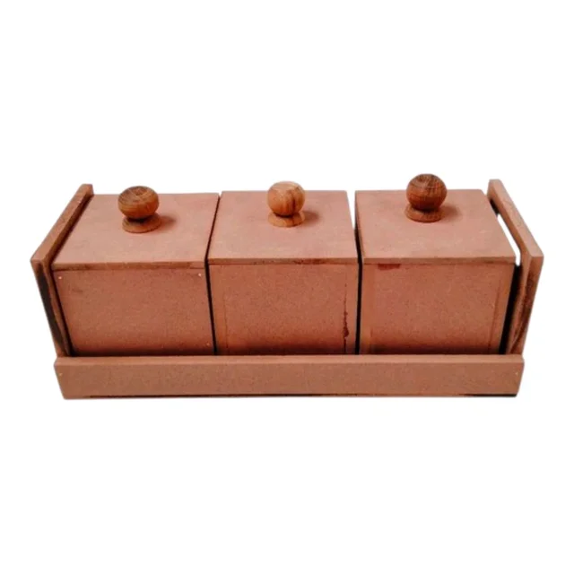 Dry Fruits Jar & Tray Set With Lid - Large Set