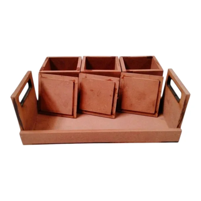 Dry Fruits Jar & Tray Set With Lid - Small Set