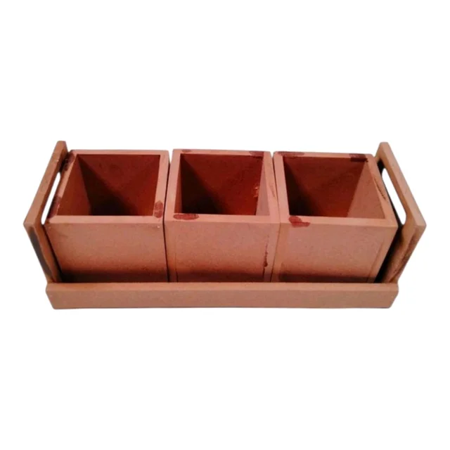 Dry Fruits Jar & Tray Set Without Lid - Large Set