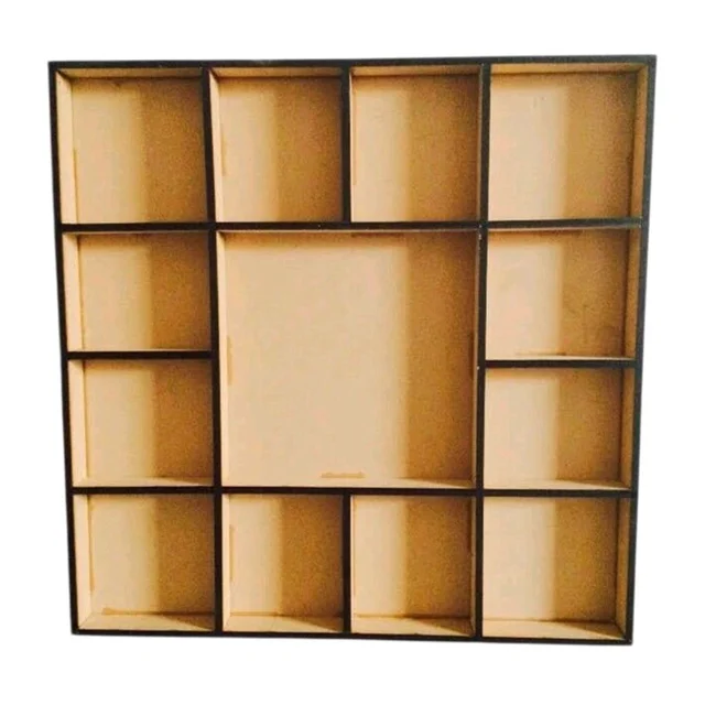 Shadow Box - 2 With 13 Partitions - Without Acrylic Cover