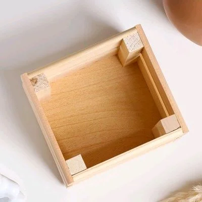 Pinewood Mini Baskets / Planter Box - 5 x 5 x 4 Inches