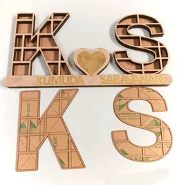 Miniature Alphabet Bookshelf - Couple - 7 Inches