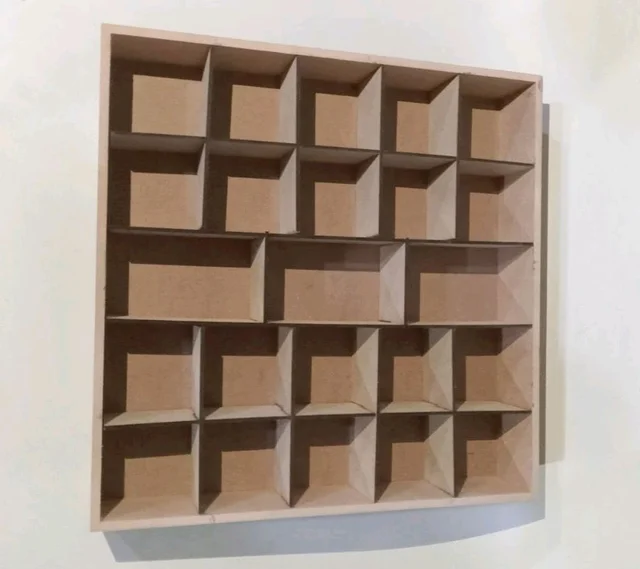 Shadow Box - 3 With 23 Partitions - With Acrylic Cover