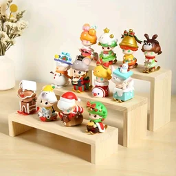 Nested Pinewood Stand Set Of 3